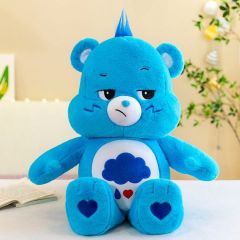 carebears彩虹熊 蓝色爱心小熊毛绒玩偶48cm