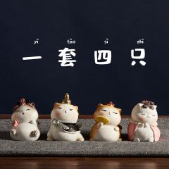 猫咪盲盒可爱手办一套4只