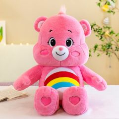 carebears彩虹熊 粉红色爱心小熊毛绒玩偶27cm